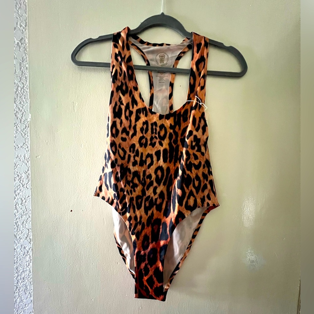Animal print body suit